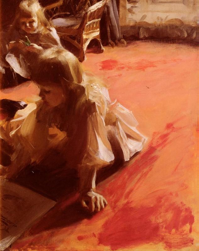 Anders Zorn A Portrait of the Daughters of Ramon Subercasseaux France oil painting art